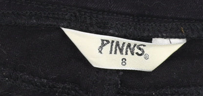 Womens UK Size 8 PINNS Slim Fit Skinny Black Jeans
