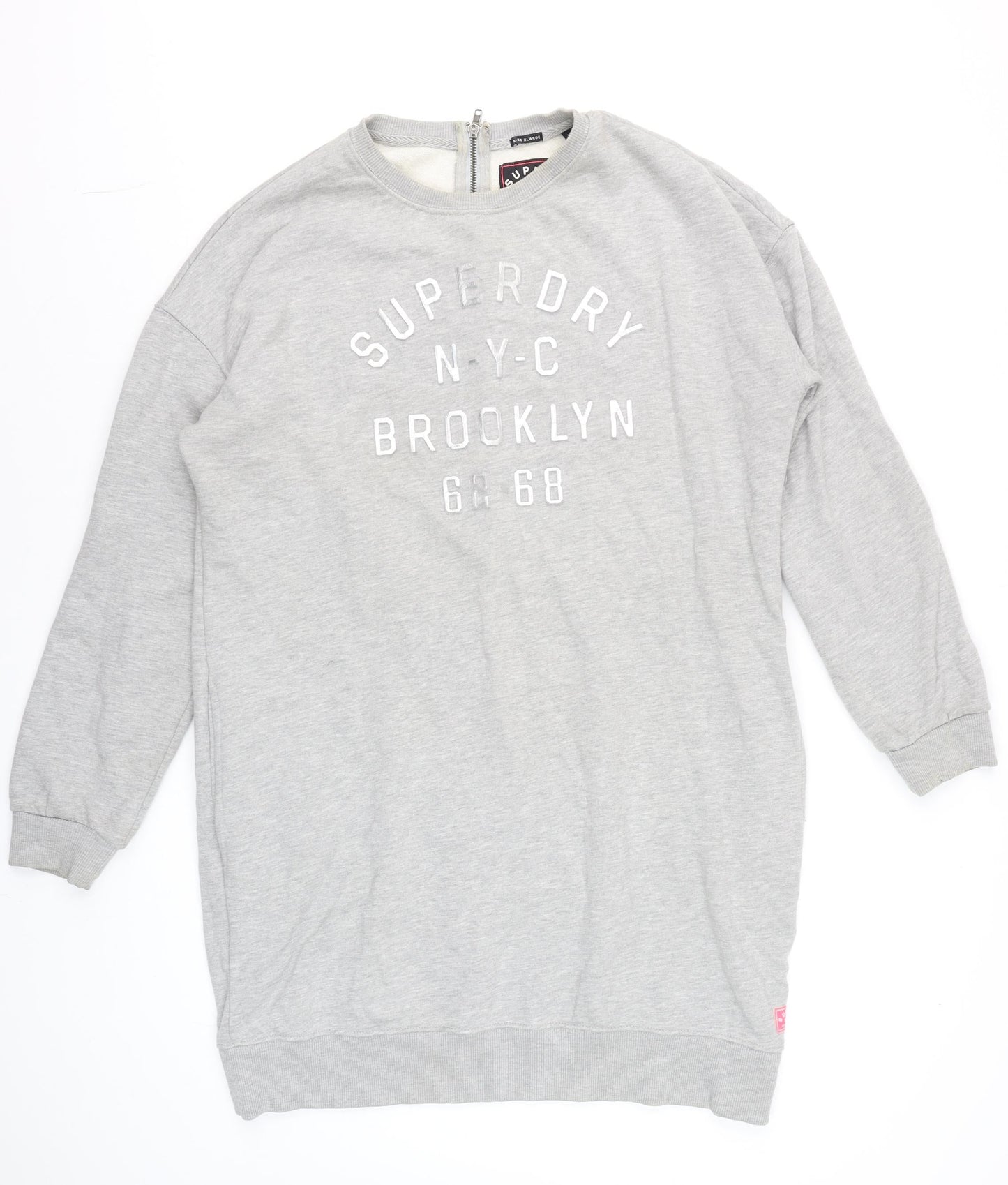 Womens UK Size XL Superdry Grey Pullover Sweatshirt