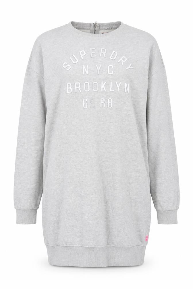 Womens UK Size XL Superdry Grey Pullover Sweatshirt