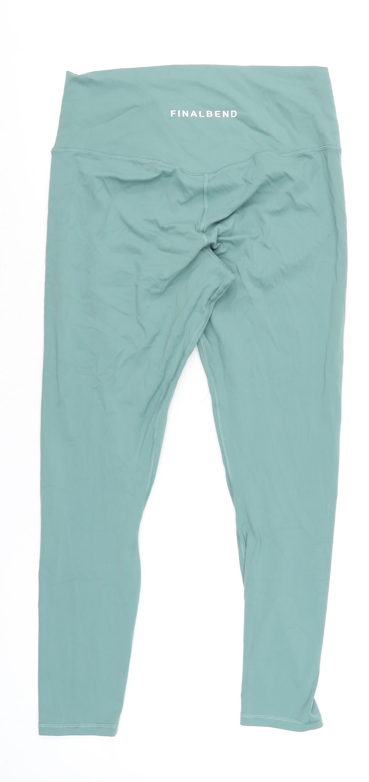 Womens UK Size L Finalbend Slim Fit Leggings Green Leggings