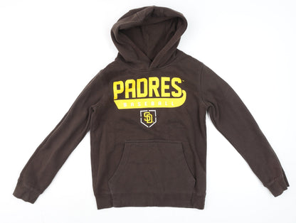 Boys UK Size 10-11 Years Genuine Merchandise Brown Pullover Hoodie