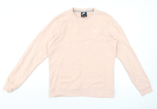 Womens UK Size M Nike Pink Pullover Sweatshirt