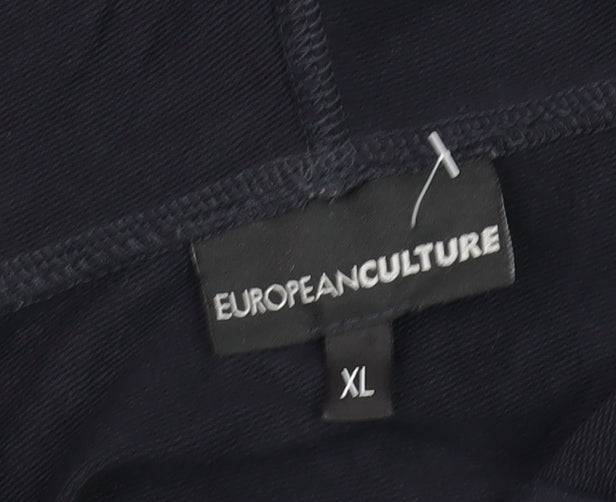 Mens UK Size XL European Culture Blue Pullover Hoodie