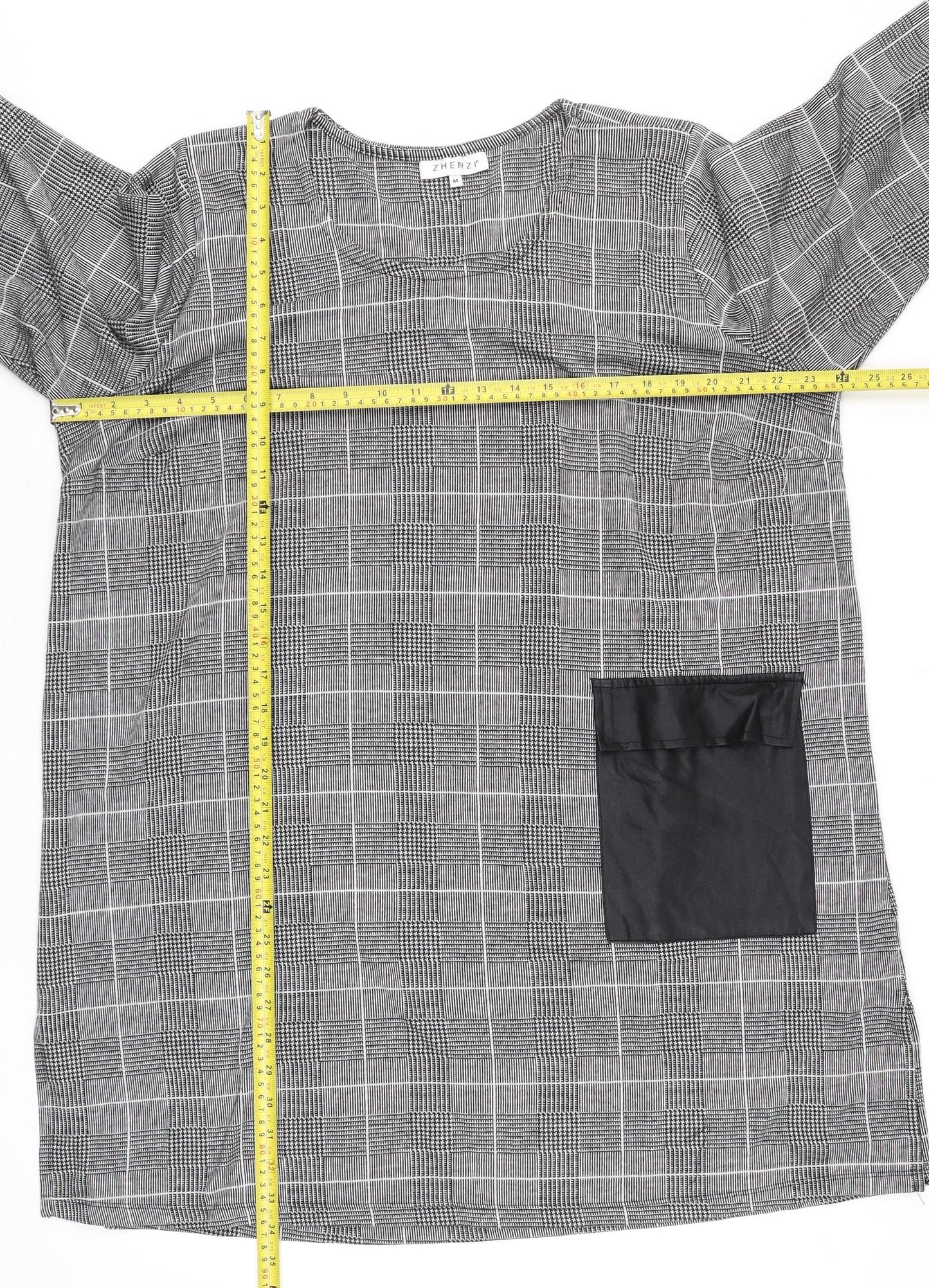 Womens UK Size M Zhenzi Grey Tunic Blouse