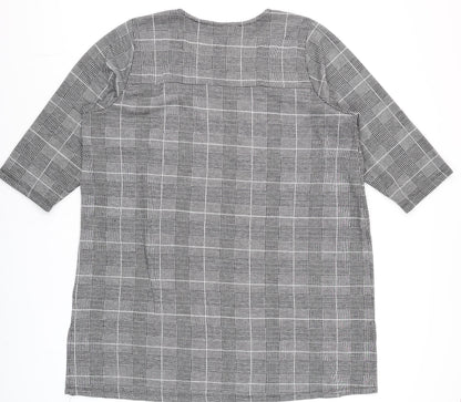 Womens UK Size M Zhenzi Grey Tunic Blouse