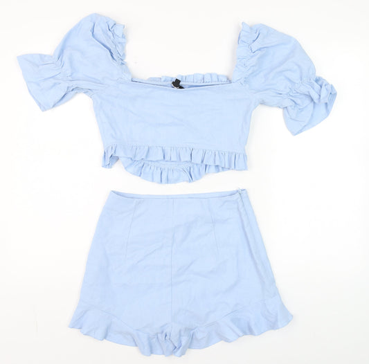 Womens UK Size 8 PRETTYLITTLETHING Outfit/Set Blue Playsuit