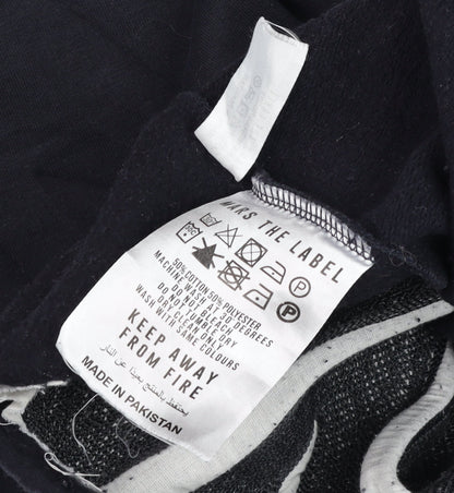 Mens UK Size S Mars The Label Regular Fit Jogger Black Trousers