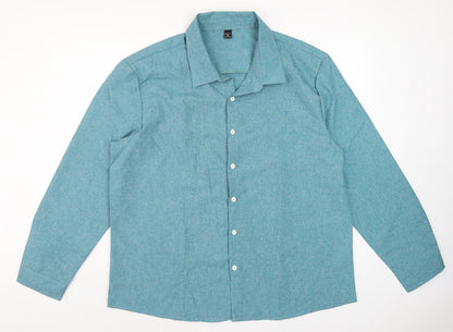 Mens UK Collar Size 3XL Manfinity Smart Blue  Dress Shirt