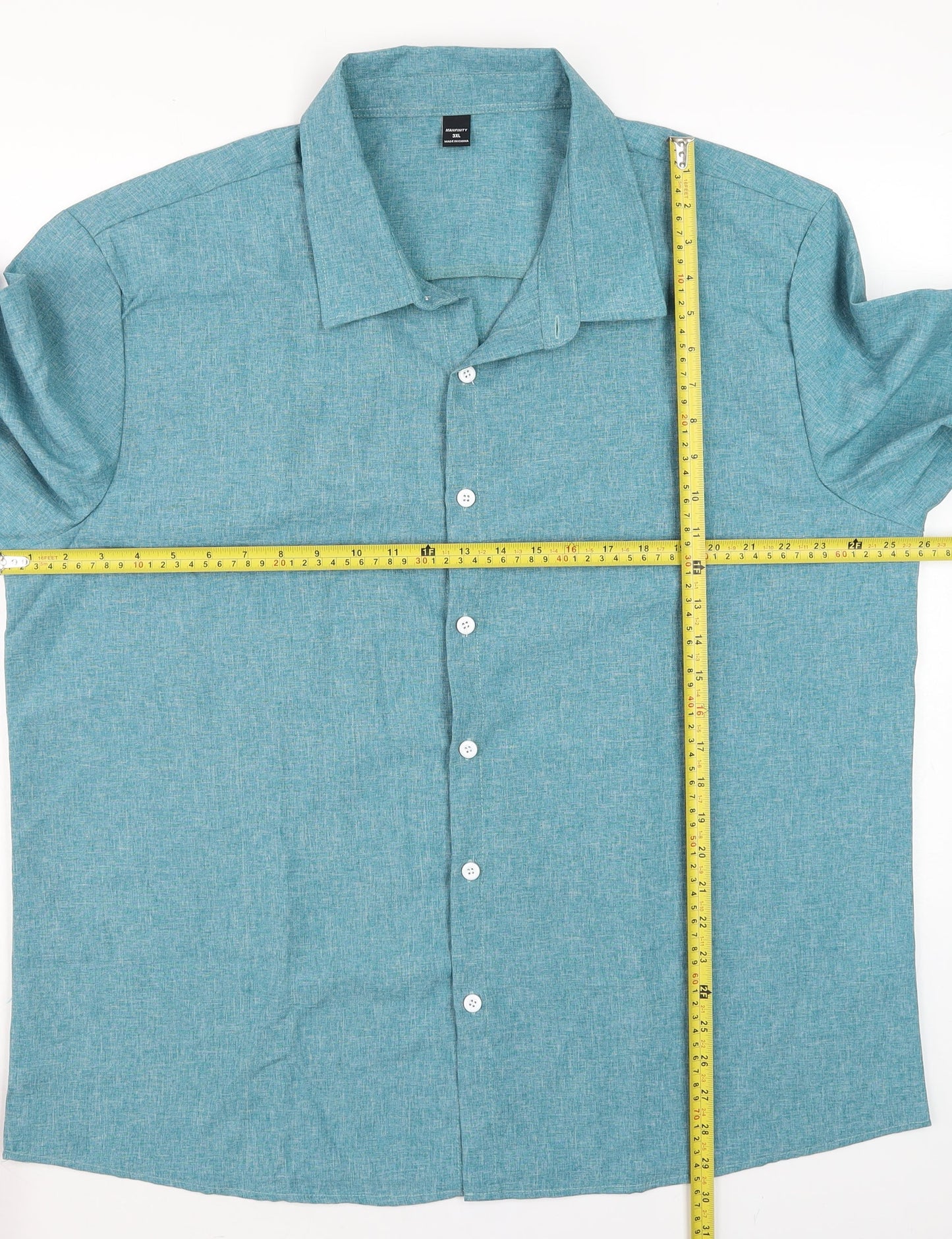 Mens UK Collar Size 3XL Manfinity Smart Blue  Dress Shirt