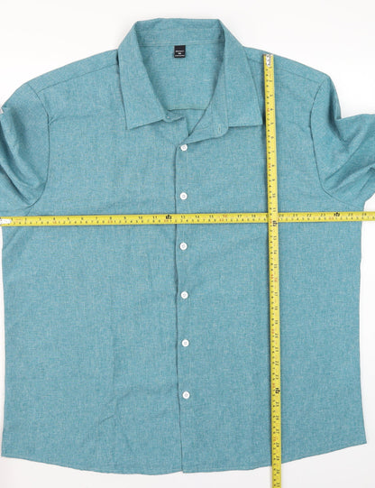 Mens UK Collar Size 3XL Manfinity Smart Blue  Dress Shirt