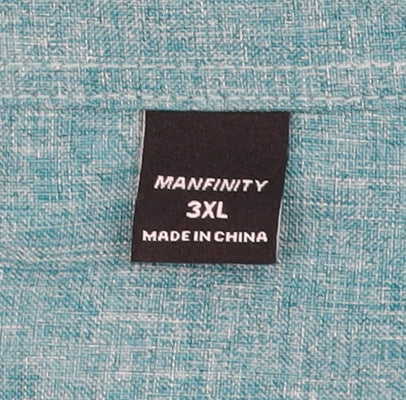 Mens UK Collar Size 3XL Manfinity Smart Blue  Dress Shirt