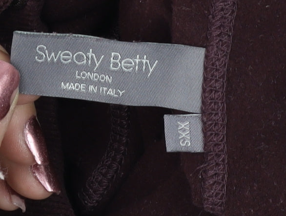 Womens UK Size 2XS Sweaty Betty Red Pullover Hoodie