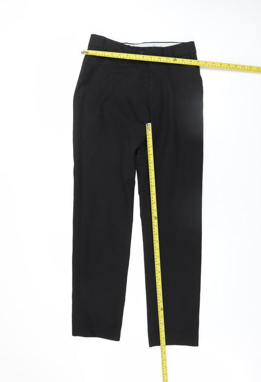 Mens UK Size 30YL 1880 Club Regular Fit Business Formal Workwear Black Trousers