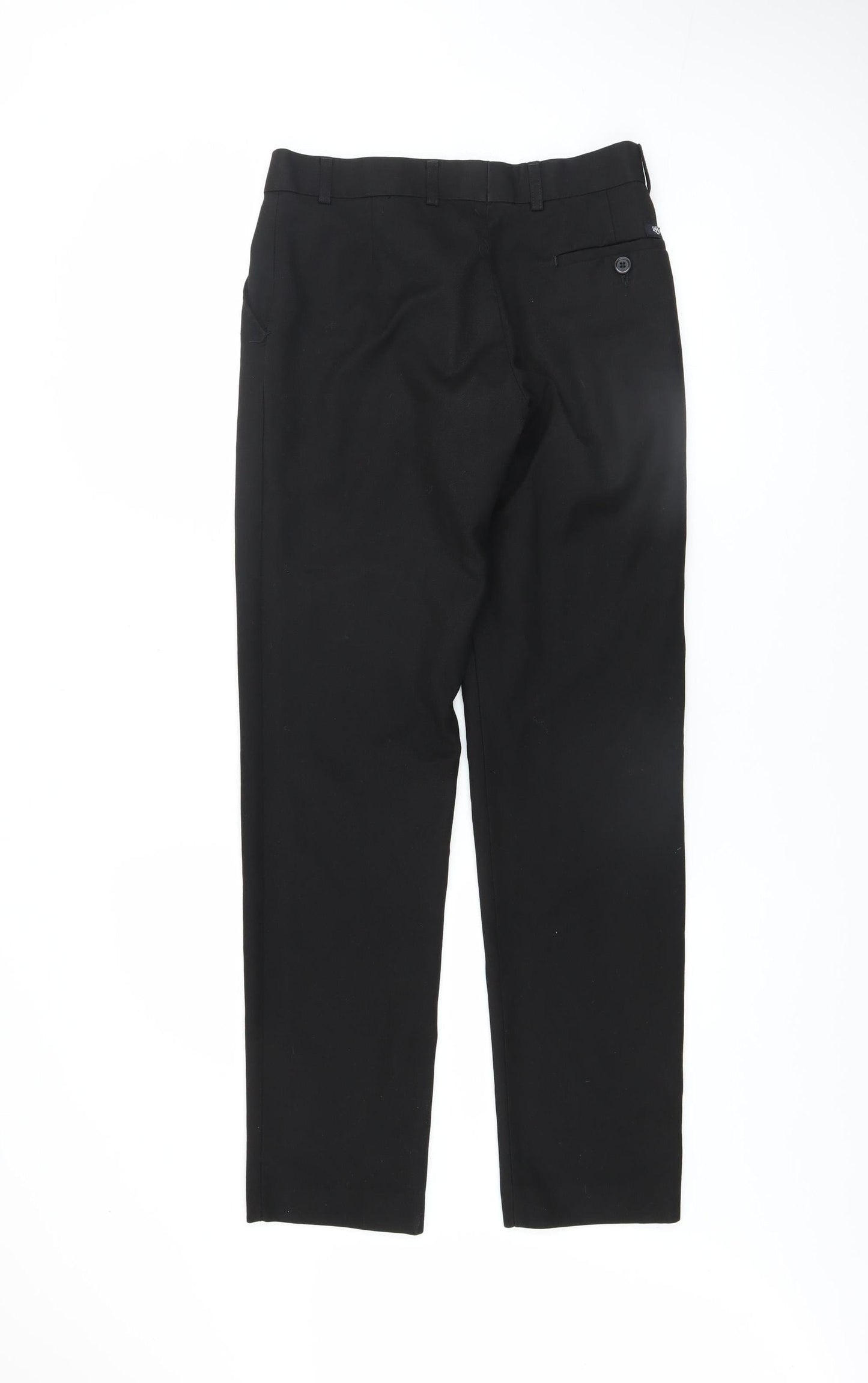 Mens UK Size 30YL 1880 Club Regular Fit Business Formal Workwear Black Trousers