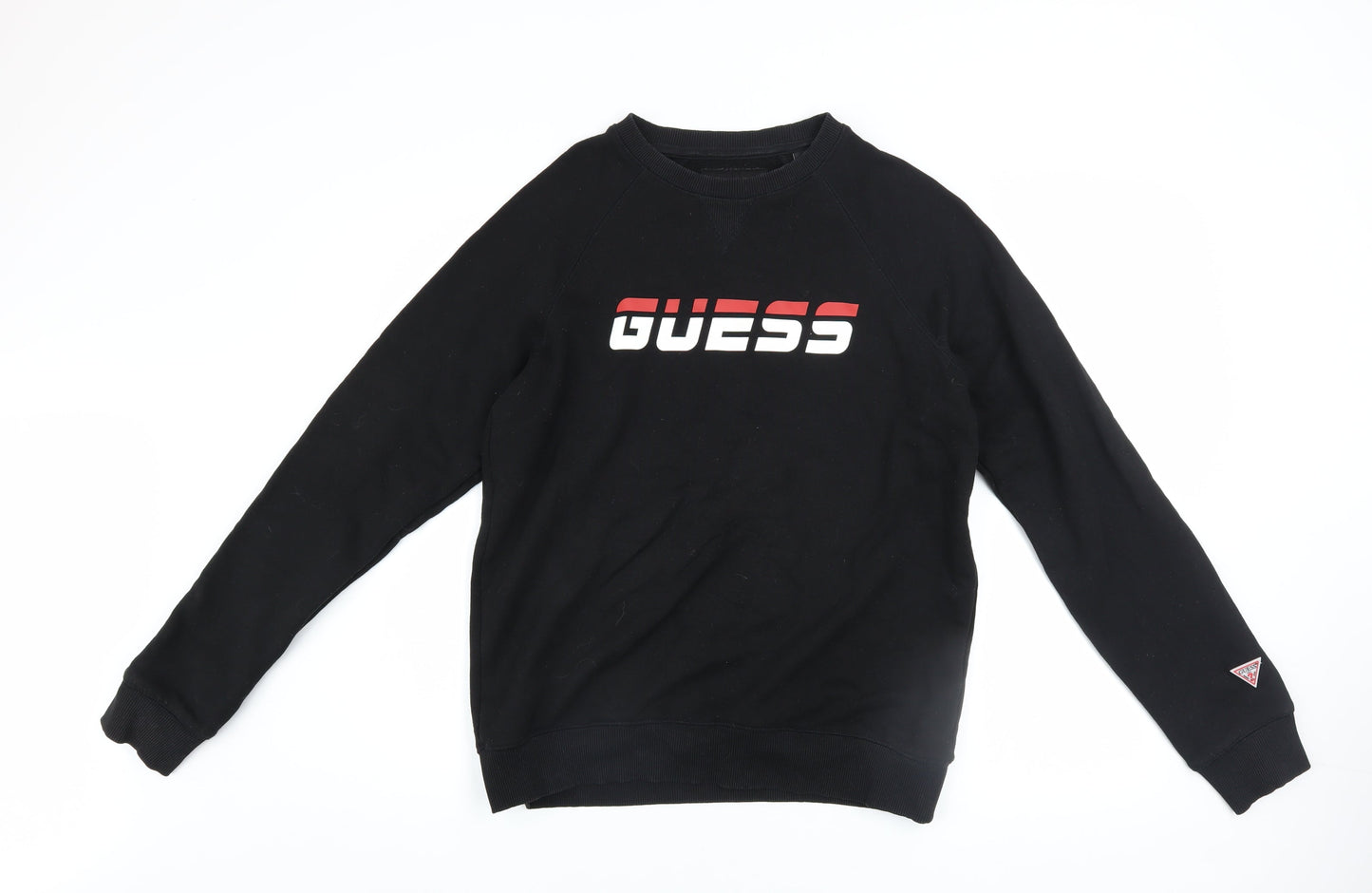Mens UK Size M GUESS Black Pullover Sweatshirt