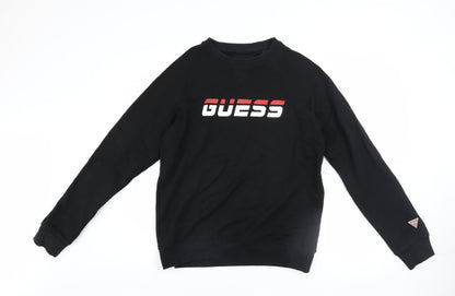 Mens UK Size M GUESS Black Pullover Sweatshirt