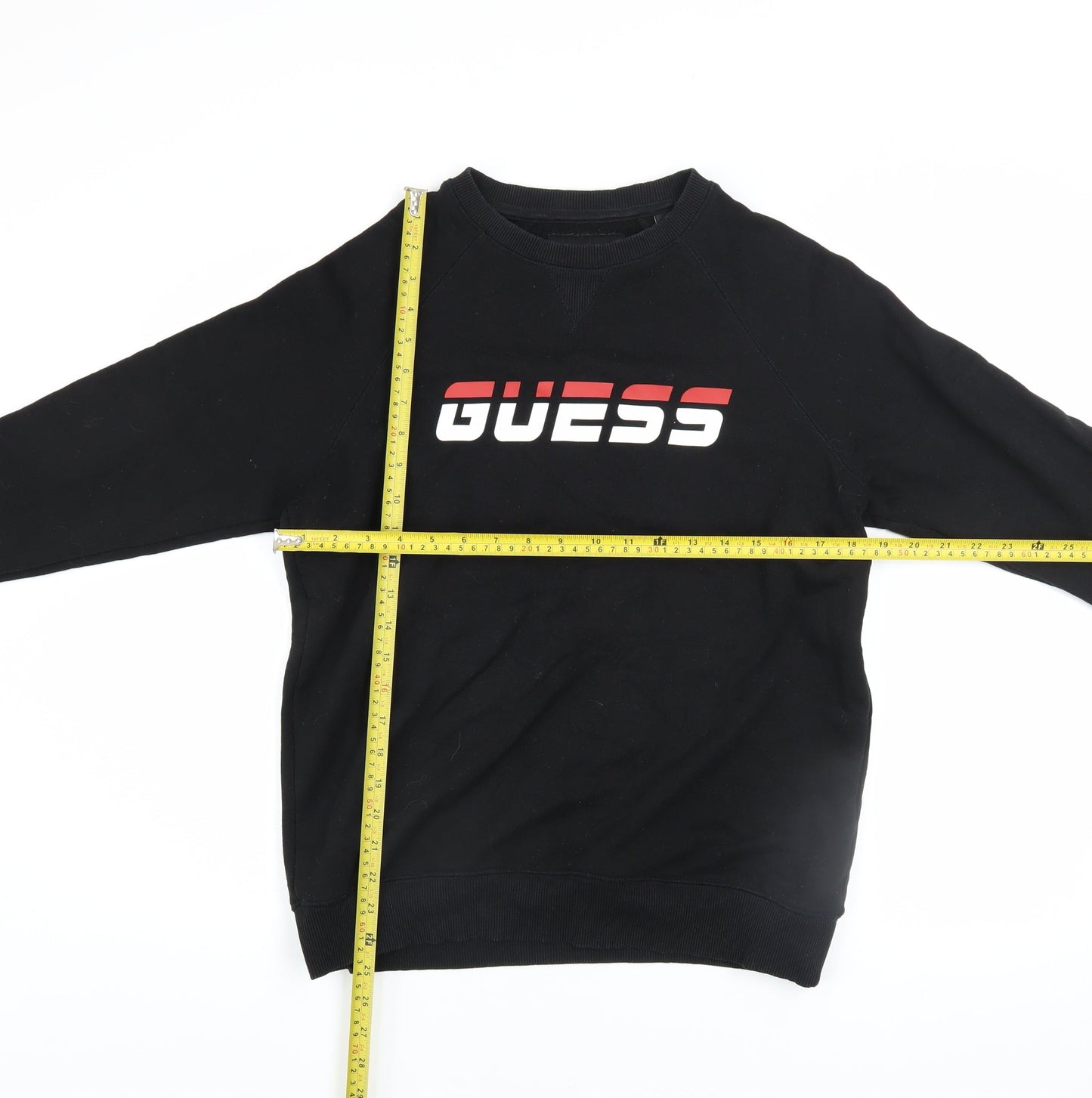 Mens UK Size M GUESS Black Pullover Sweatshirt