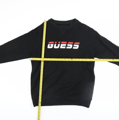 Mens UK Size M GUESS Black Pullover Sweatshirt