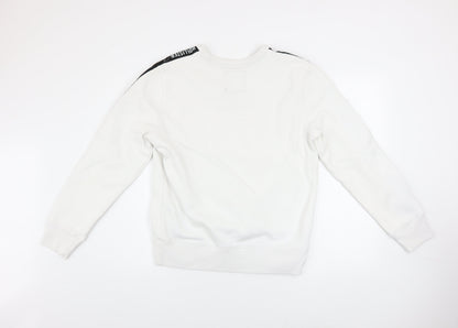 Mens UK Size S Hollister White Pullover Sweatshirt