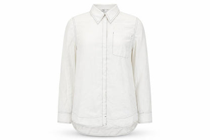 Womens UK Size 2XL Lily White Basic Button-Up