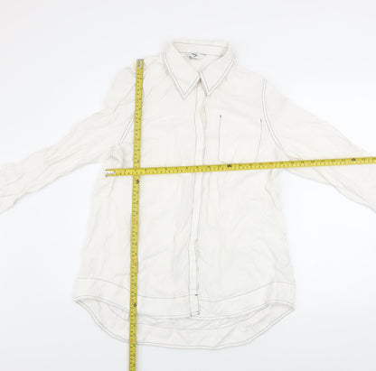 Womens UK Size 2XL Lily White Basic Button-Up