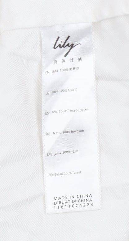 Womens UK Size 2XL Lily White Basic Button-Up