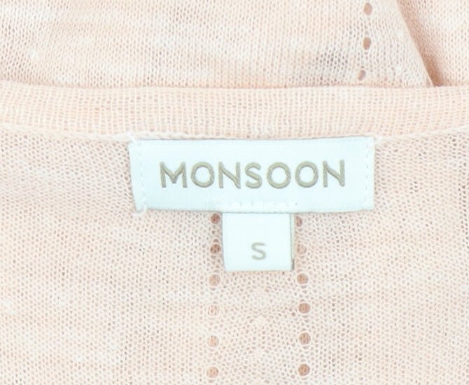 Womens UK Size S Monsoon Beige Cardigan Jumper