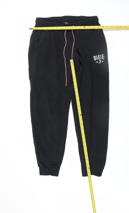 Mens UK Size M Diesel Regular Fit Jogger Black Trousers
