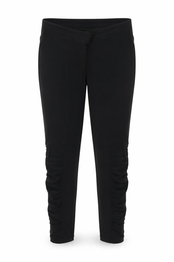 Decathlon Women Black Ruched Stretch Leggings Size 14