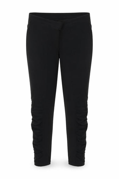 Decathlon Women Black Ruched Stretch Leggings Size 14