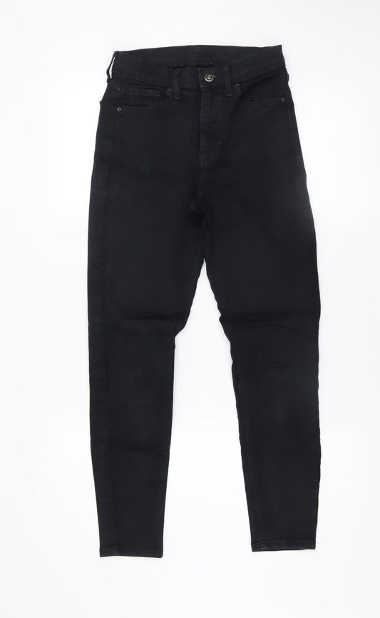 Womens UK Size 8 Topshop Slim Fit Skinny Black Jeans