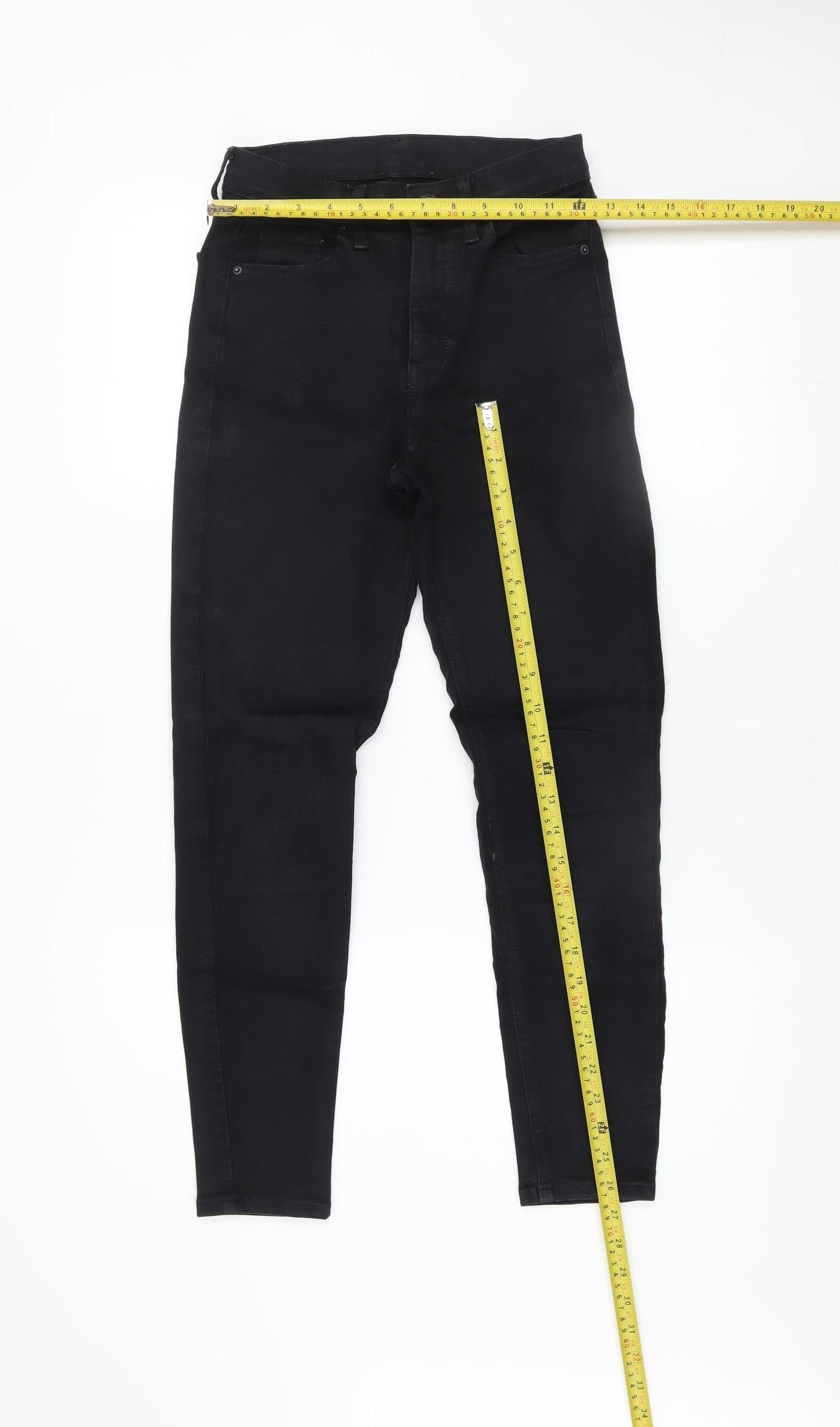 Womens UK Size 8 Topshop Slim Fit Skinny Black Jeans