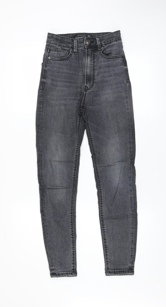 Womens UK Size 6 Stradivarius Slim Fit Skinny Grey Jeans