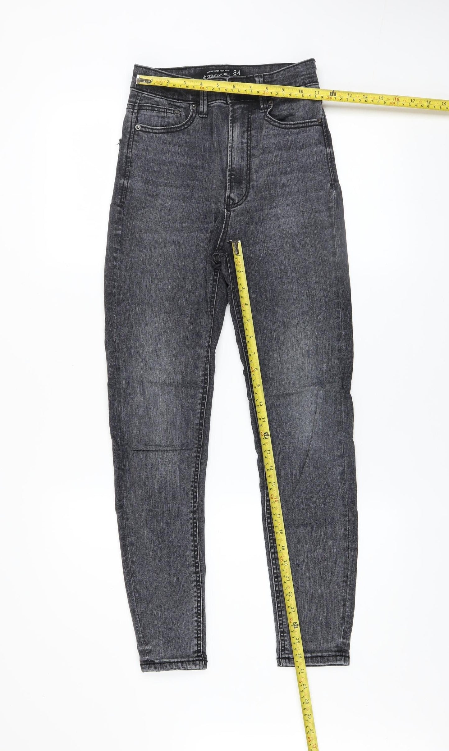 Womens UK Size 6 Stradivarius Slim Fit Skinny Grey Jeans