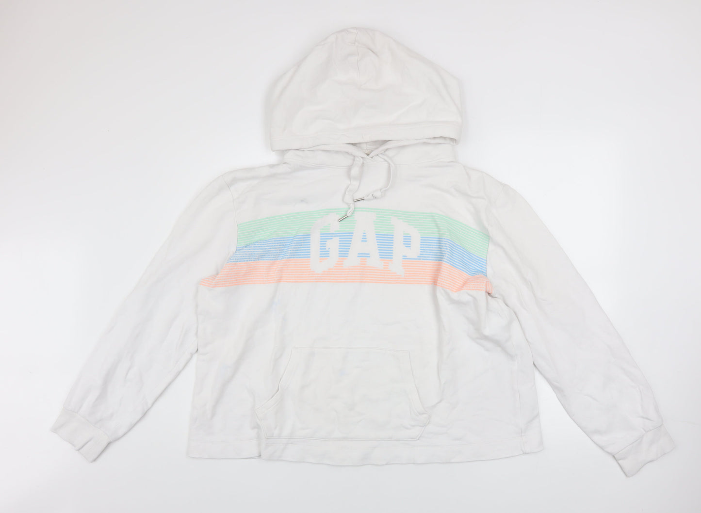Womens UK Size L Gap White Pullover Hoodie