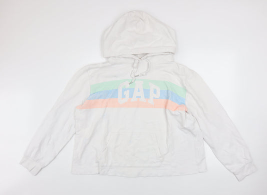 Womens UK Size L Gap White Pullover Hoodie