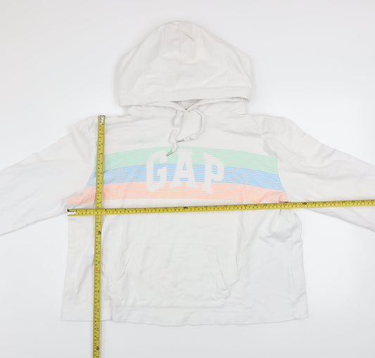Womens UK Size L Gap White Pullover Hoodie