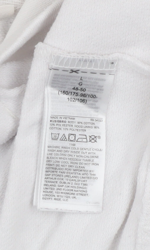 Womens UK Size L Gap White Pullover Hoodie