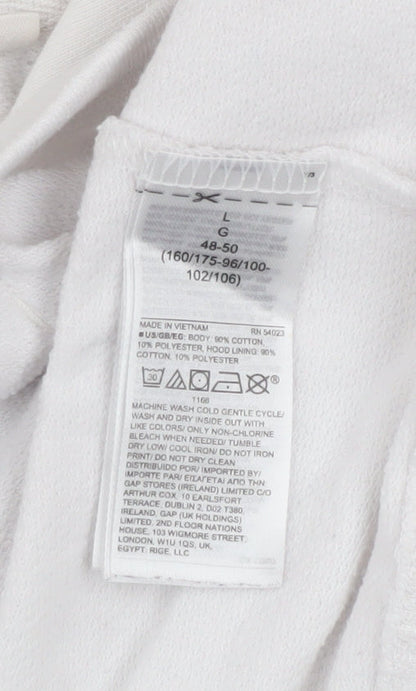 Womens UK Size L Gap White Pullover Hoodie