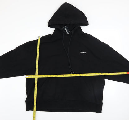Mens UK Size M COLLUSION Black Pullover Hoodie