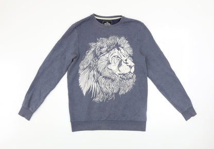 Mens UK Size S The Bearhug Co Blue Pullover Sweatshirt