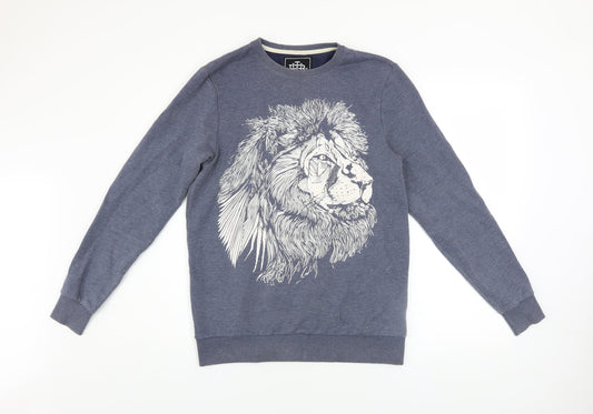 Mens UK Size S The Bearhug Co Blue Pullover Sweatshirt