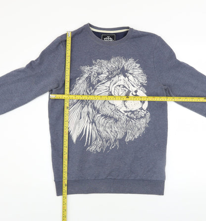 Mens UK Size S The Bearhug Co Blue Pullover Sweatshirt
