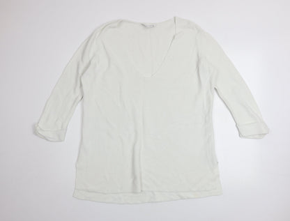 Womens UK Size 10 The White Company White Tunic Jumper