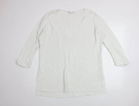 Womens UK Size 10 The White Company White Tunic Jumper