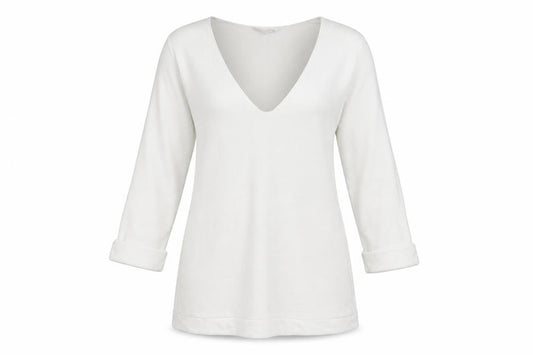 Womens UK Size 10 The White Company White Tunic Jumper