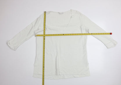 Womens UK Size 10 The White Company White Tunic Jumper