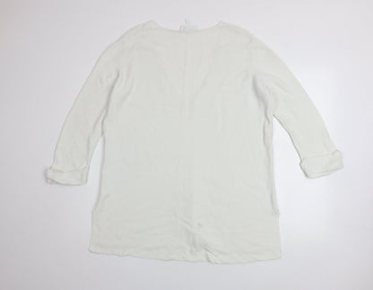 Womens UK Size 10 The White Company White Tunic Jumper