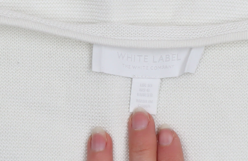 Womens UK Size 10 The White Company White Tunic Jumper