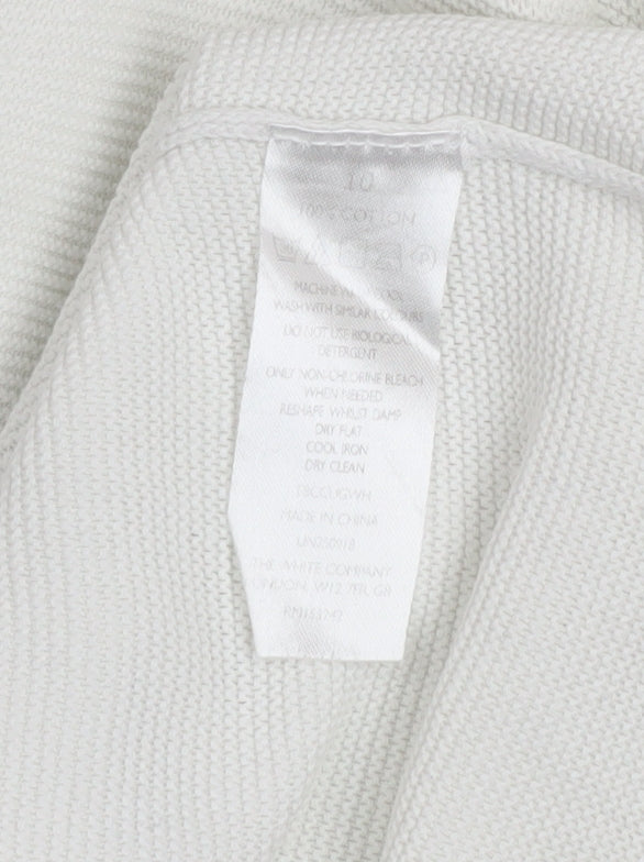 Womens UK Size 10 The White Company White Tunic Jumper